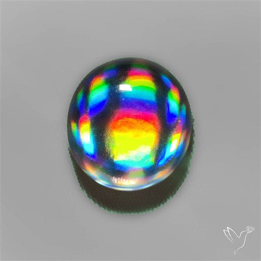 Rainbow Disco Quartz (Upclcled CD & Quartz Doublet)