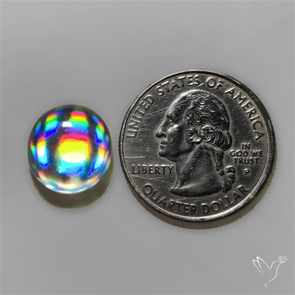 Rainbow Disco Quartz (Upclcled CD & Quartz Doublet)