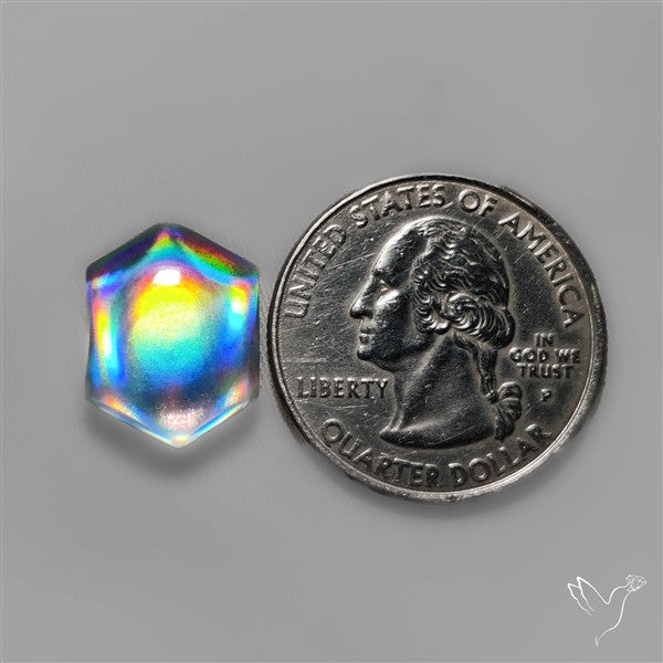 Rainbow Disco Quartz (Upclcled CD & Quartz Doublet)