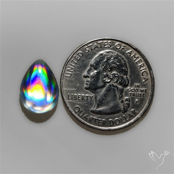 Rainbow Disco Quartz (Upclcled CD & Quartz Doublet)