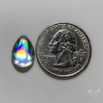 Rainbow Disco Quartz (Upclcled CD & Quartz Doublet)