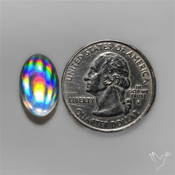 Rainbow Disco Quartz (Upclcled CD & Quartz Doublet)