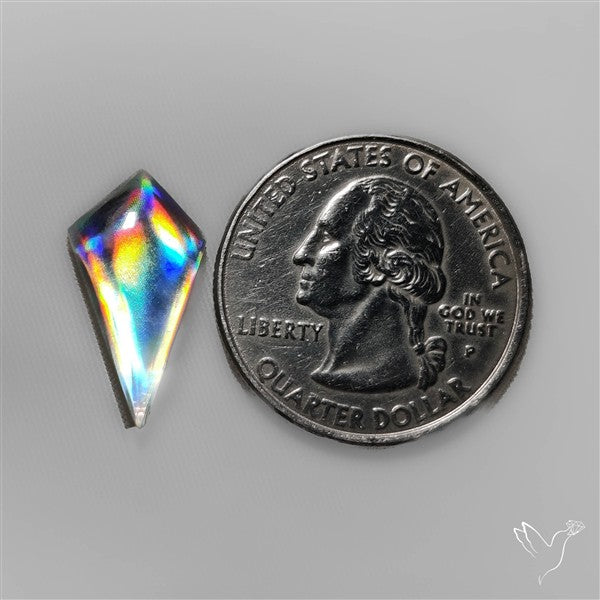 Rainbow Disco Quartz (Upclcled CD & Quartz Doublet)