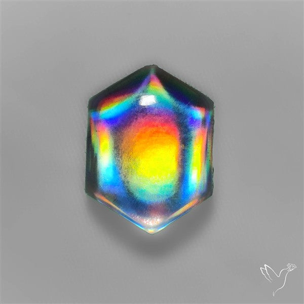 Rainbow Disco Quartz (Upclcled CD & Quartz Doublet)
