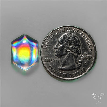 Rainbow Disco Quartz (Upclcled CD & Quartz Doublet)