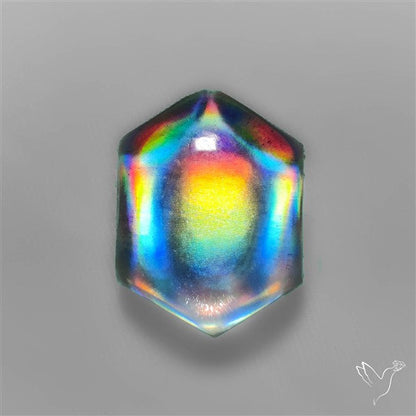 Rainbow Disco Quartz (Upclcled CD & Quartz Doublet)