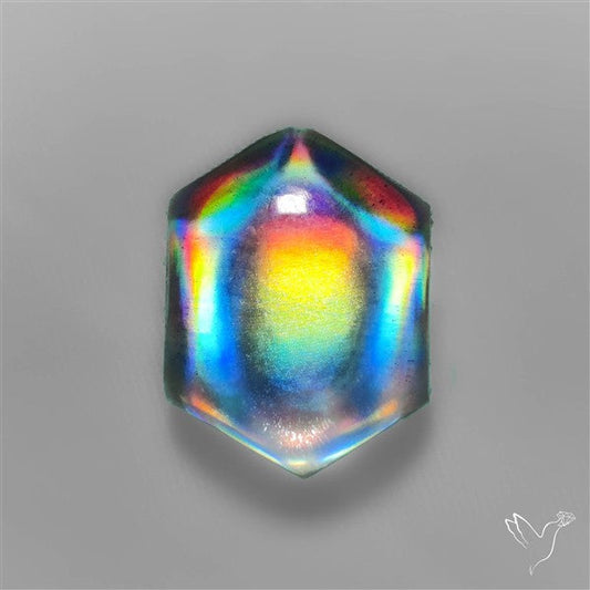 Rainbow Disco Quartz (Upclcled CD & Quartz Doublet)