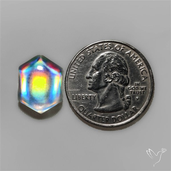 Rainbow Disco Quartz (Upclcled CD & Quartz Doublet)