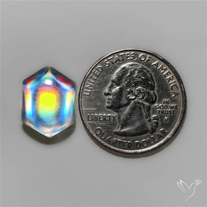 Rainbow Disco Quartz (Upclcled CD & Quartz Doublet)