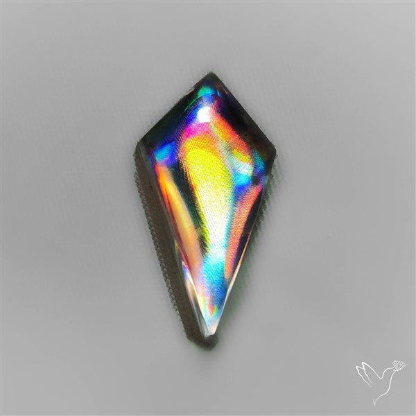 Rainbow Disco Quartz (Upclcled CD & Quartz Doublet)