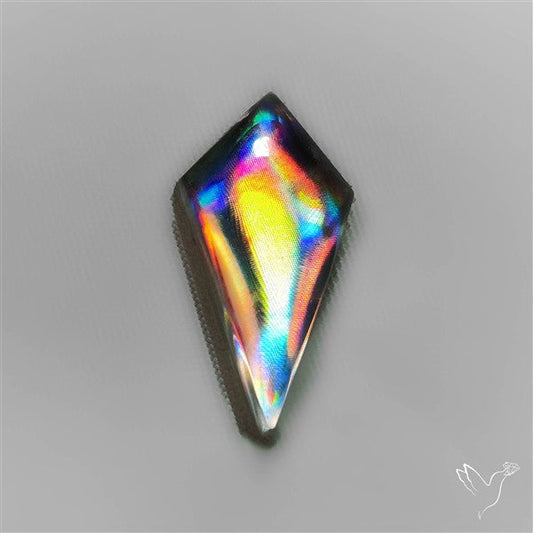 Rainbow Disco Quartz (Upclcled CD & Quartz Doublet)