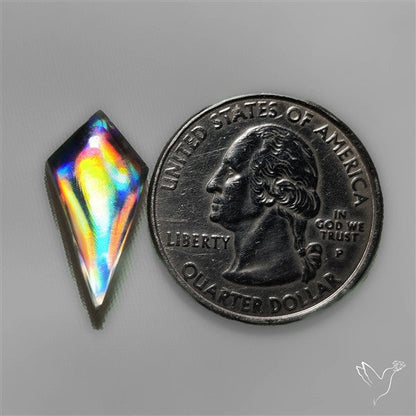 Rainbow Disco Quartz (Upclcled CD & Quartz Doublet)