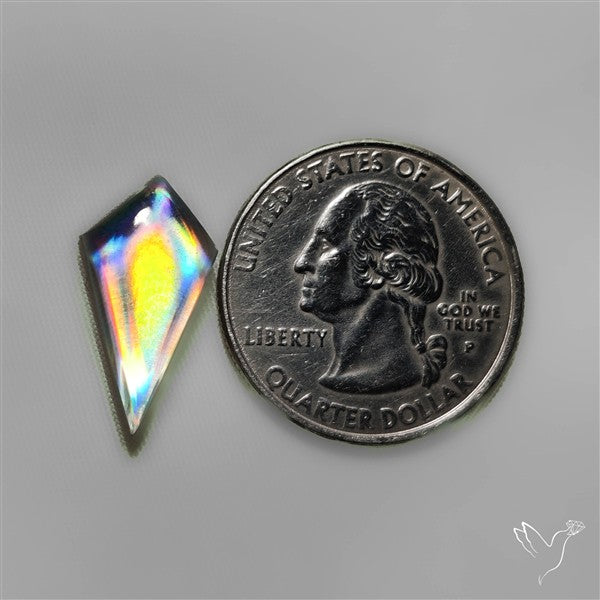 Rainbow Disco Quartz (Upclcled CD & Quartz Doublet)