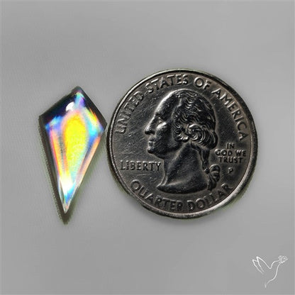 Rainbow Disco Quartz (Upclcled CD & Quartz Doublet)