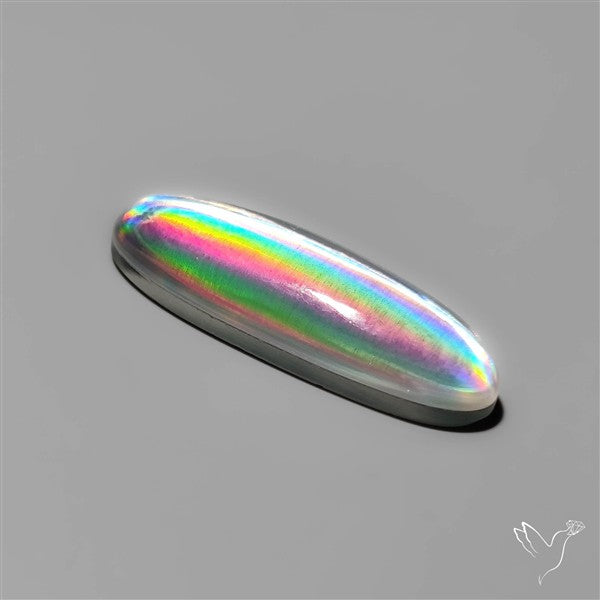 Long Rainbow Disco Quartz (Upclcled CD & Quartz Doublet)