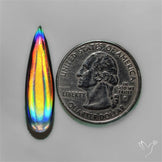 Long Rainbow Disco Quartz (Upclcled CD & Quartz Doublet)