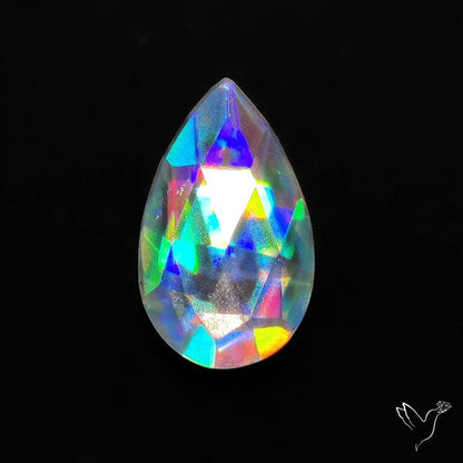 Rose Cut Rainbow Disco Quartz (Upclcled CD & Quartz Doublet)