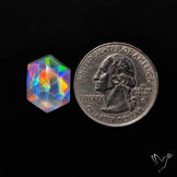 Rose Cut Rainbow Disco Quartz (Upclcled CD & Quartz Doublet)