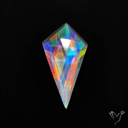 Rainbow Disco Quartz Checkerboard Cut (Upclcled CD & Quartz Doublet)