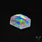 Rose Cut Rainbow Disco Quartz (Upclcled CD & Quartz Doublet)