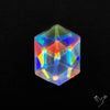 Rose Cut Rainbow Disco Quartz (Upclcled CD & Quartz Doublet)