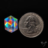 Rose Cut Rainbow Disco Quartz (Upclcled CD & Quartz Doublet)