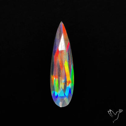 Rose Cut Rainbow Disco Quartz (Upclcled CD & Quartz Doublet)