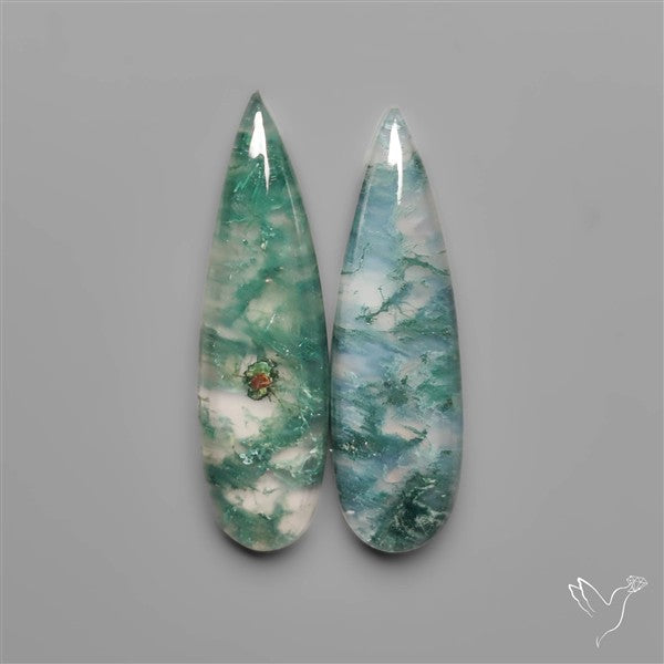 Moss Agate Pair