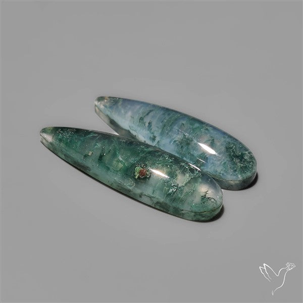 Moss Agate Pair