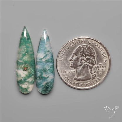 Moss Agate Pair