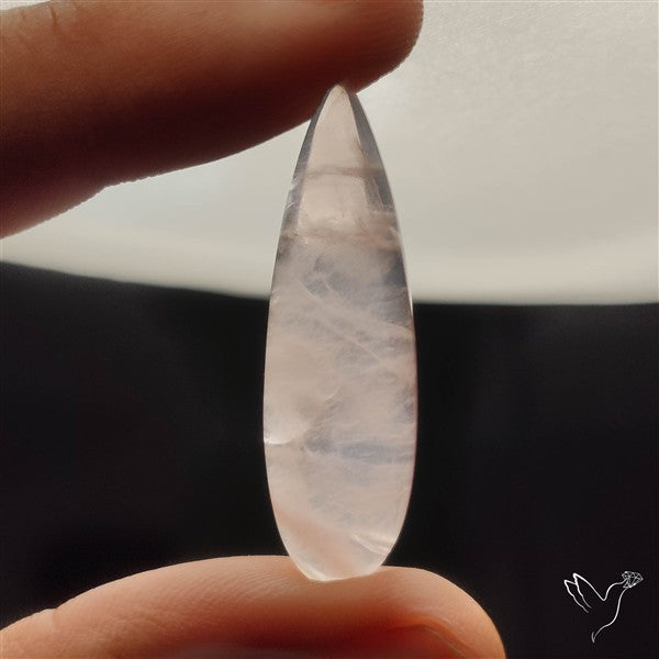 Rose Quartz Long Drop Cabochon