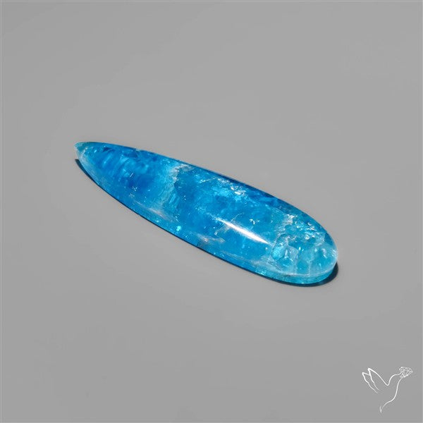 Himalayan Quartz And Neon Apatite Doublet Long Drop Cabochon
