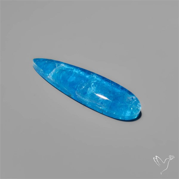 Himalayan Quartz And Neon Apatite Doublet Long Drop Cabochon