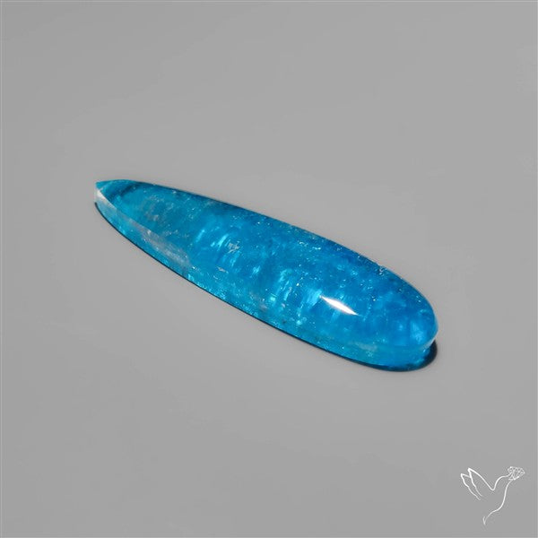 Himalayan Quartz And Neon Apatite Doublet Long Drop Cabochon