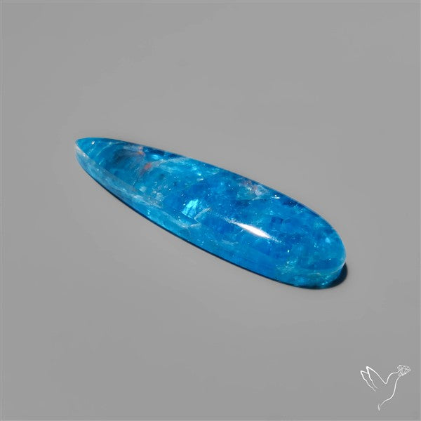 Himalayan Quartz And Neon Apatite Doublet Long Drop Cabochon