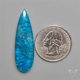 Himalayan Quartz And Neon Apatite Doublet Long Drop Cabochon