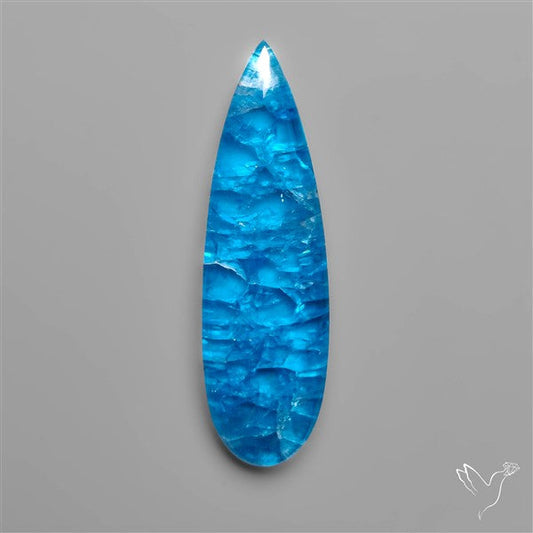 Himalayan Quartz And Neon Apatite Doublet Long Drop Cabochon
