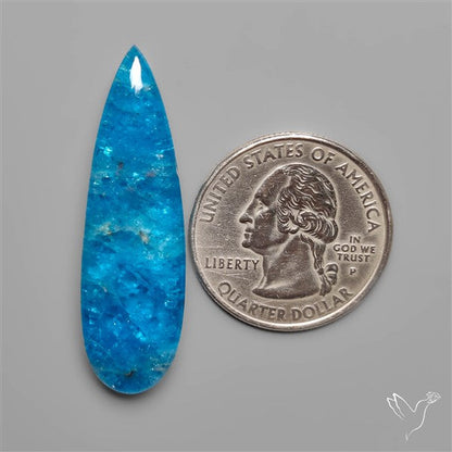 Himalayan Quartz And Neon Apatite Doublet Long Drop Cabochon