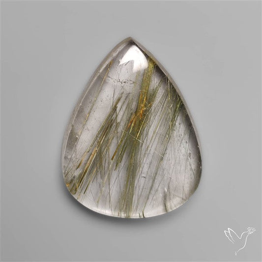 Green Rutilated Quartz Cabochon