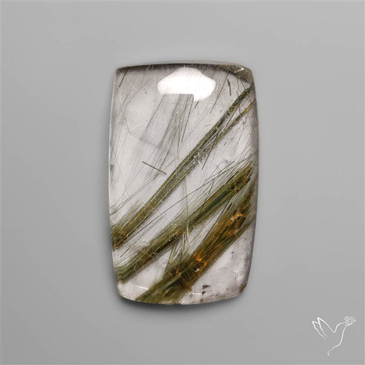 Green Rutilated Quartz Cabochon