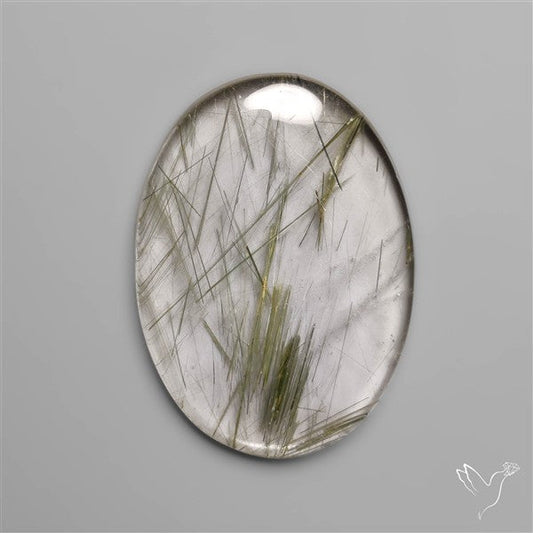 Green Rutilated Quartz Cabochon