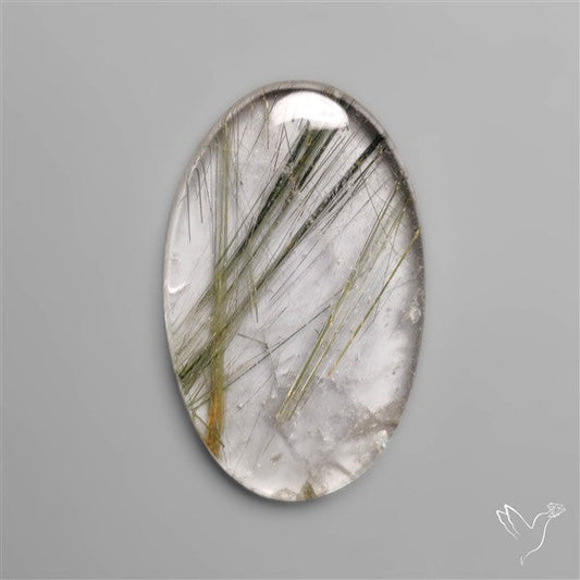 Green Rutilated Quartz Cabochon