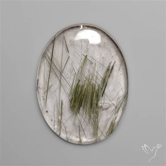 Green Rutilated Quartz Cabochon