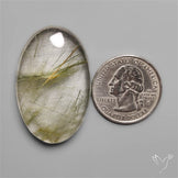 Green Rutilated Quartz Cabochon