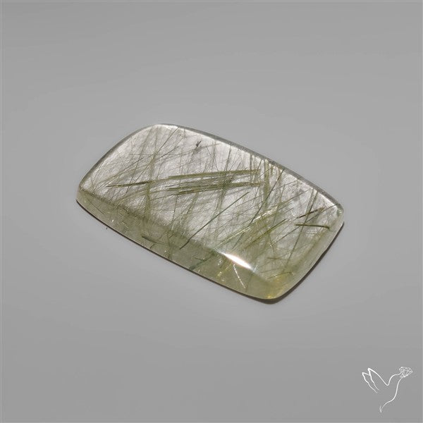 Green Rutilated Quartz Cabochon