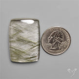 Green Rutilated Quartz Cabochon