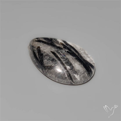 Black Tourmalinated Quartz Cabochon