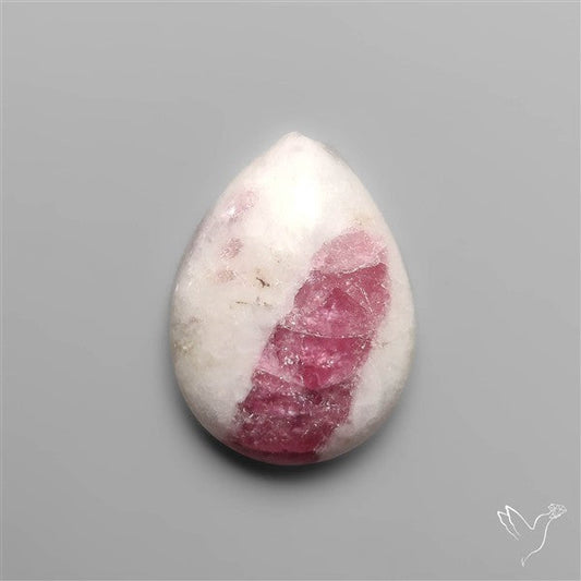 Rubellite Tourmaline in Quartz Cabochon