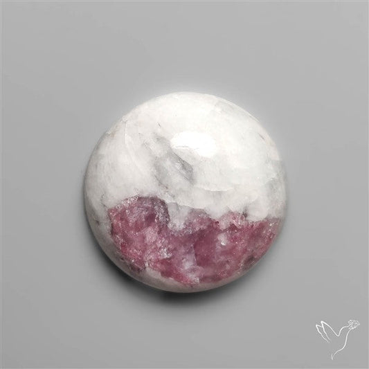 Rubellite Tourmaline in Quartz Cabochon