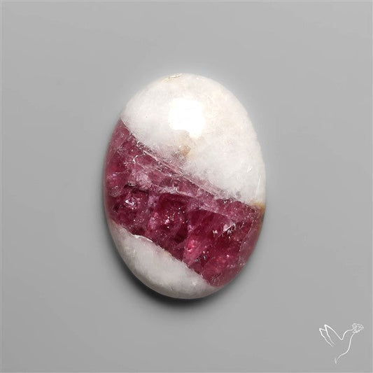 Rubellite Tourmaline in Quartz Cabochon